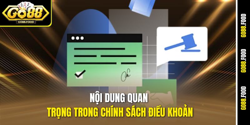 Nội dung quan trọng trong chính sách điều khoản